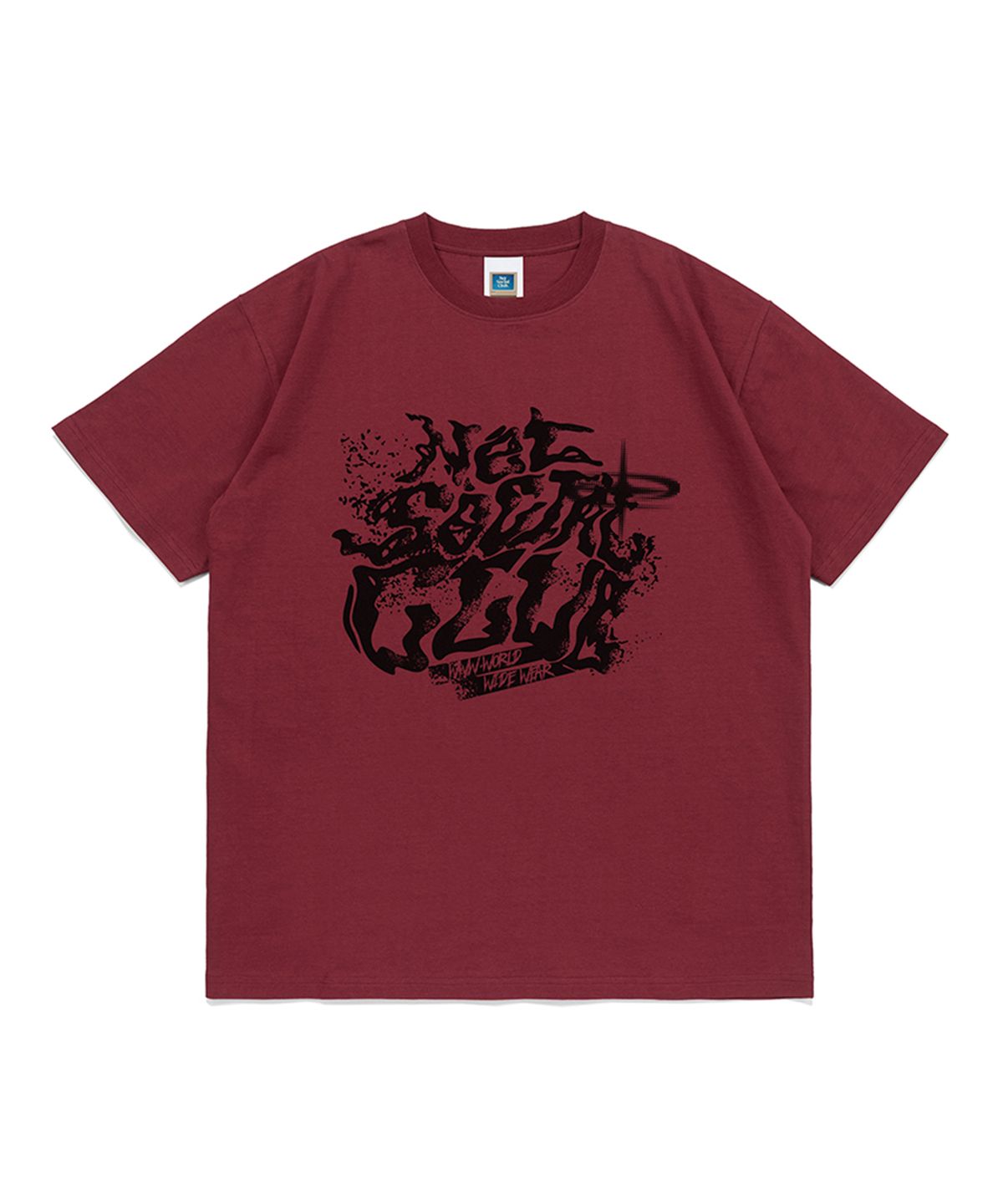 넷소셜클럽(NET SOCIAL CLUB) 디스톨트 반팔티 (버건디)