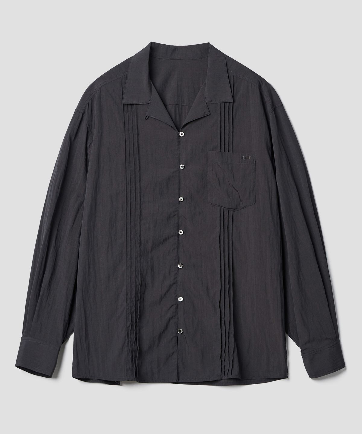 튜드먼트(TTUDEMENT) PINTUCK BLOUSE CHARCOAL