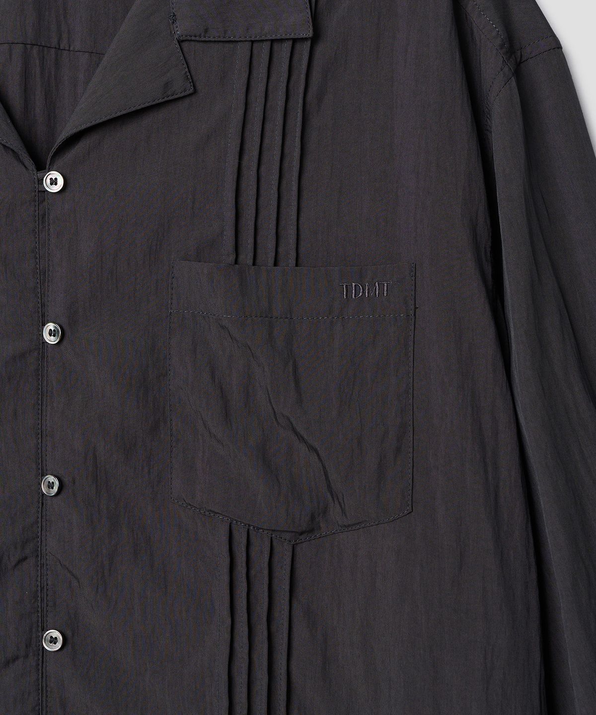 튜드먼트(TTUDEMENT) PINTUCK BLOUSE CHARCOAL