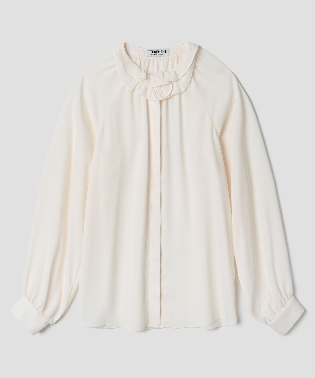 튜드먼트(TTUDEMENT) 70s RUFFLE BLOUSE IVORY