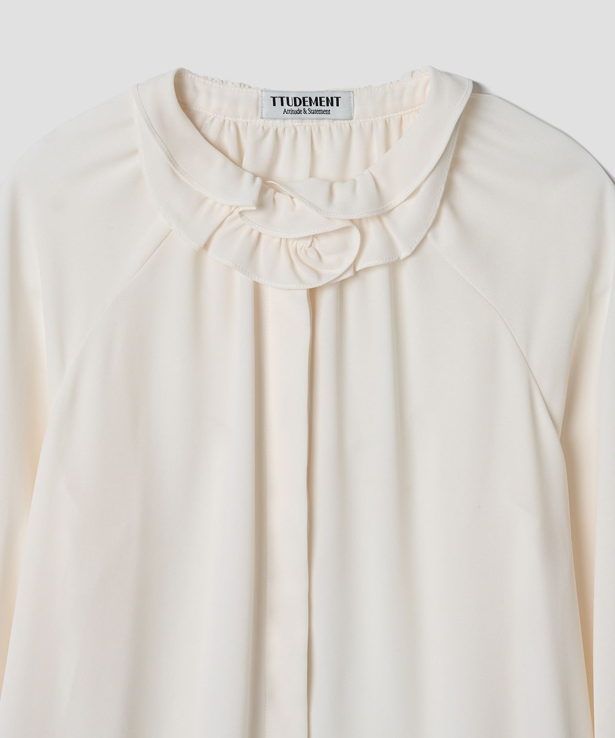 튜드먼트(TTUDEMENT) 70s RUFFLE BLOUSE IVORY