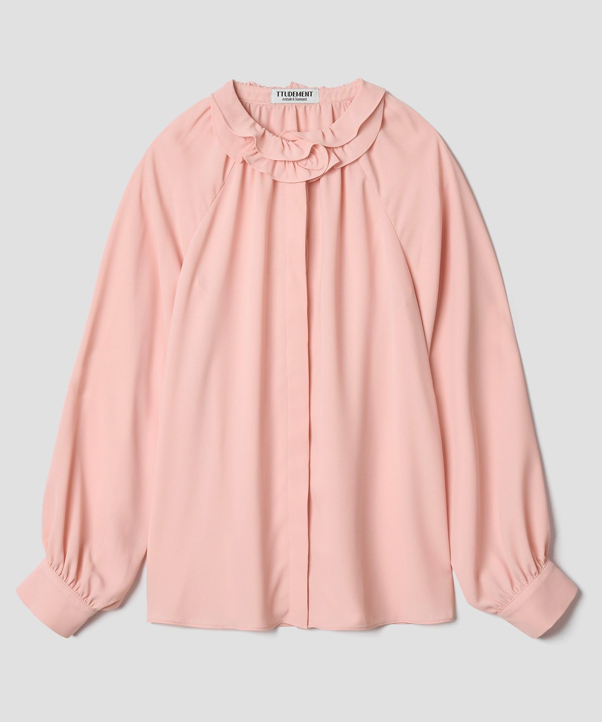 튜드먼트(TTUDEMENT) 70s RUFFLE BLOUSE BLUSH