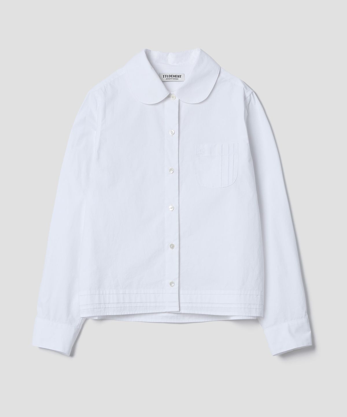 튜드먼트(TTUDEMENT) ROUND COLLAR SHIRT_WHITE