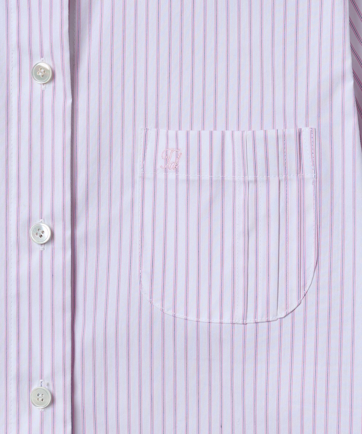 튜드먼트(TTUDEMENT) ROUND COLLAR SHIRT_PINK STRIPE