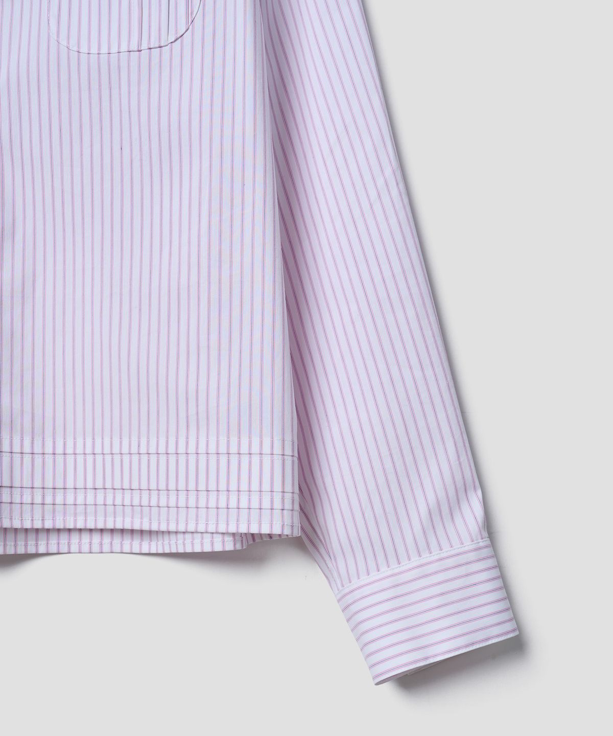 튜드먼트(TTUDEMENT) ROUND COLLAR SHIRT_PINK STRIPE