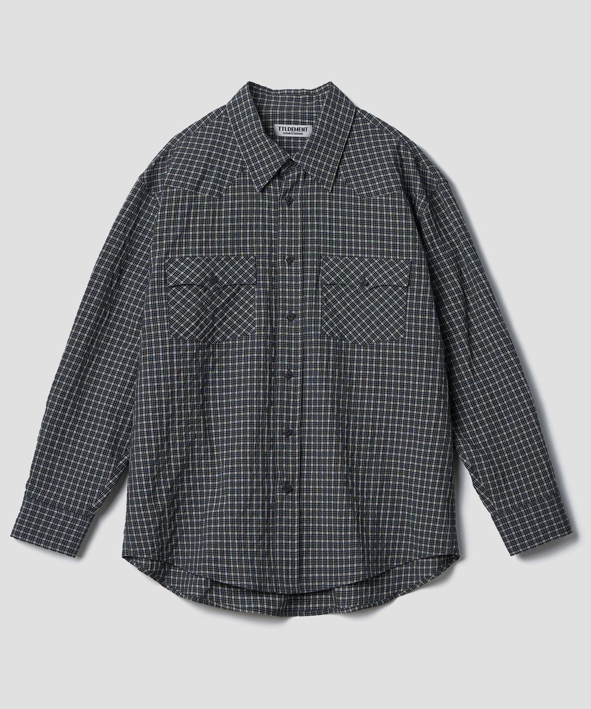 튜드먼트(TTUDEMENT) WESTERN CHECK SHIRT_BROWN