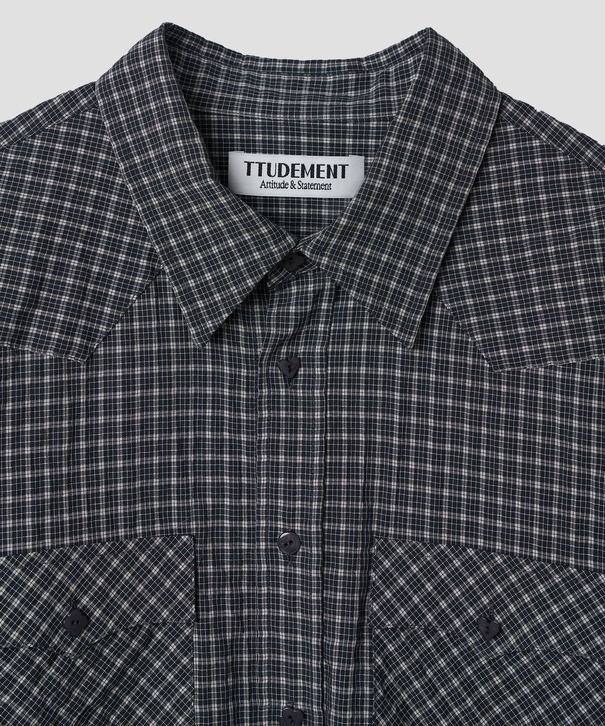 튜드먼트(TTUDEMENT) WESTERN CHECK SHIRT_BROWN