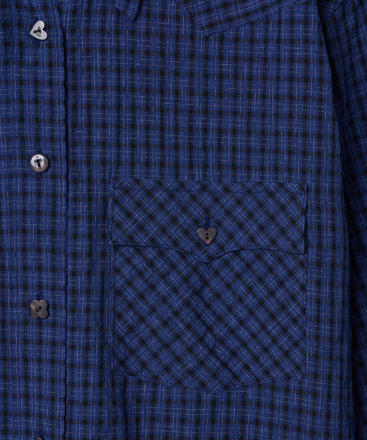 튜드먼트(TTUDEMENT) WESTERN CHECK SHIRT_BLUE
