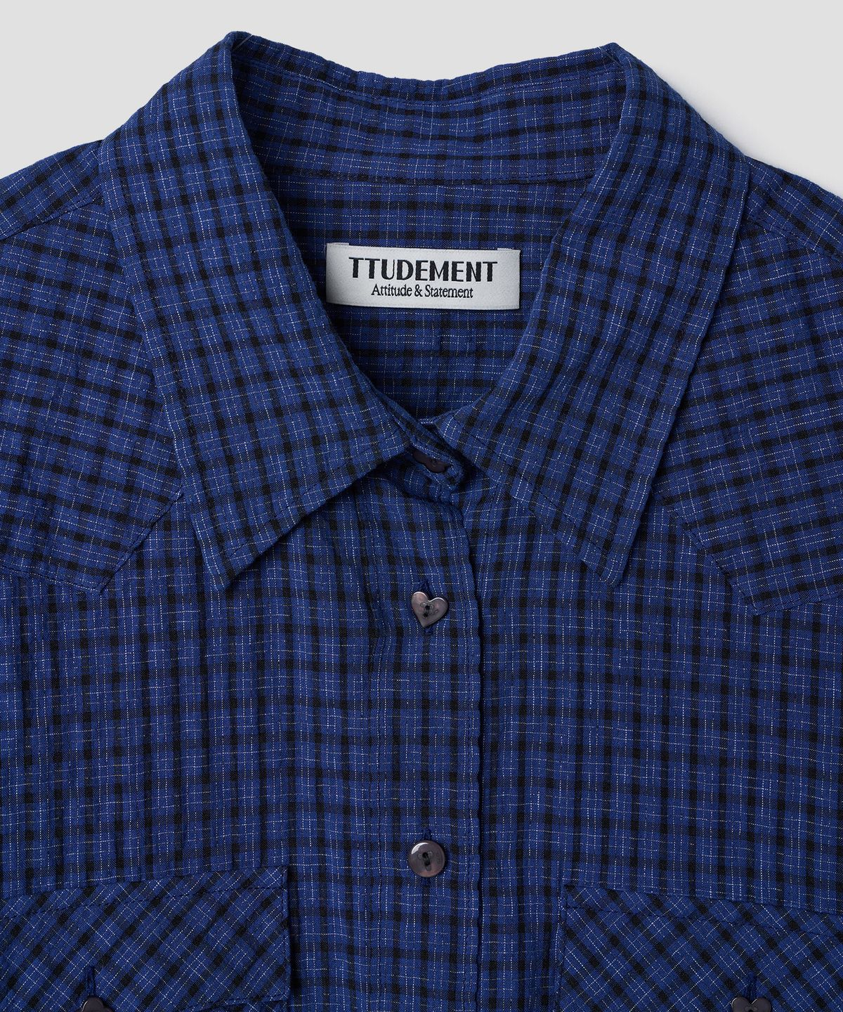 튜드먼트(TTUDEMENT) WESTERN CHECK SHIRT_BLUE