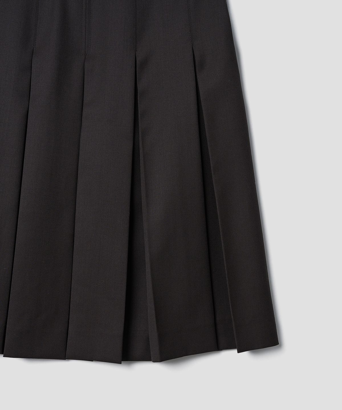 튜드먼트(TTUDEMENT) BOX PLEATS MIDI SKIRT_BROWN
