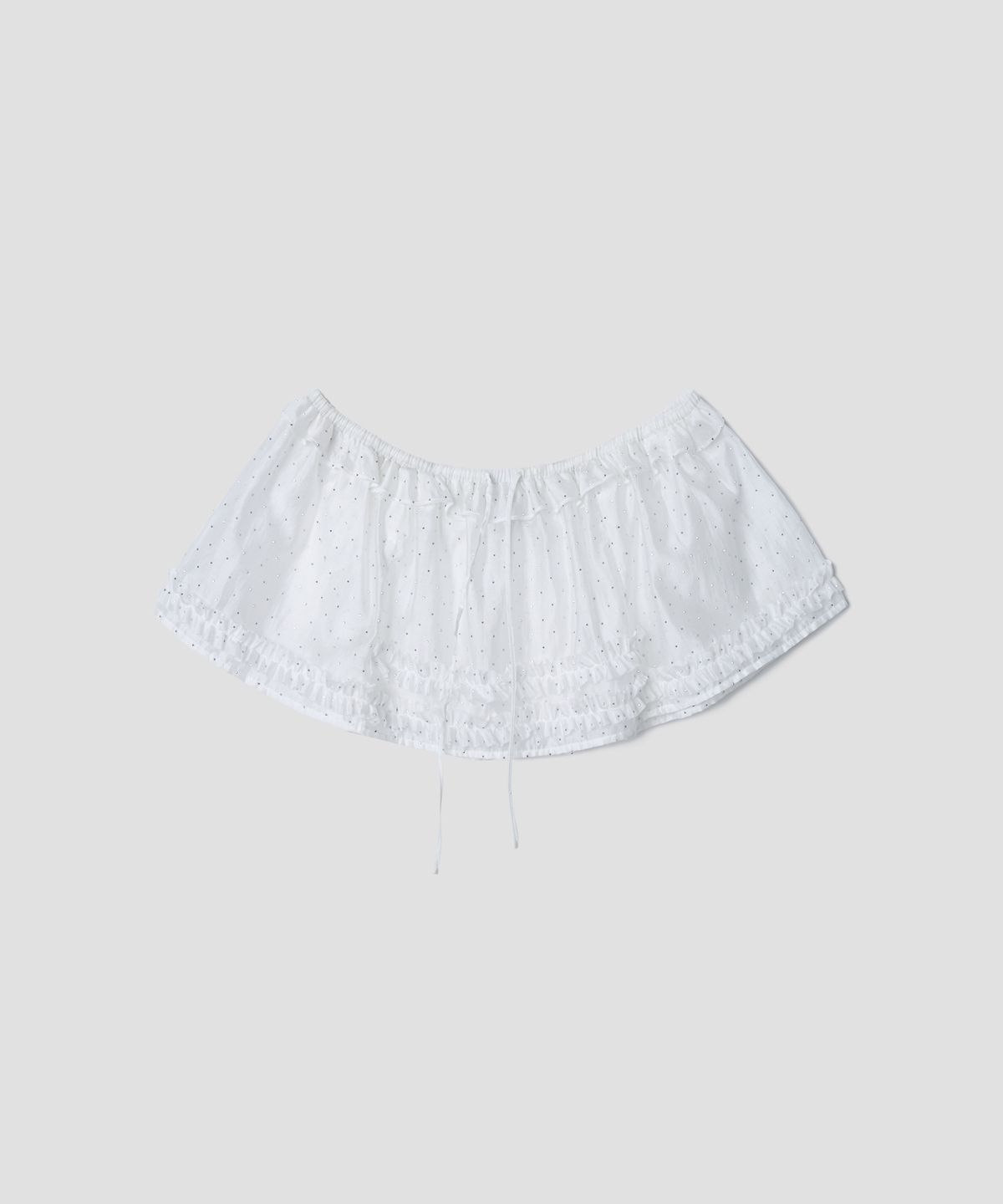 튜드먼트(TTUDEMENT) FAIRY LAYERED FRILL SKIRT WHITE