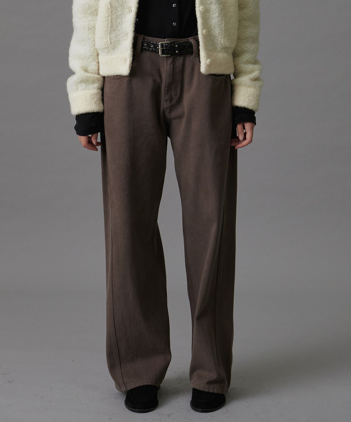 튜드먼트(TTUDEMENT) BOY FRIEND DENIM PANTS_BROWN