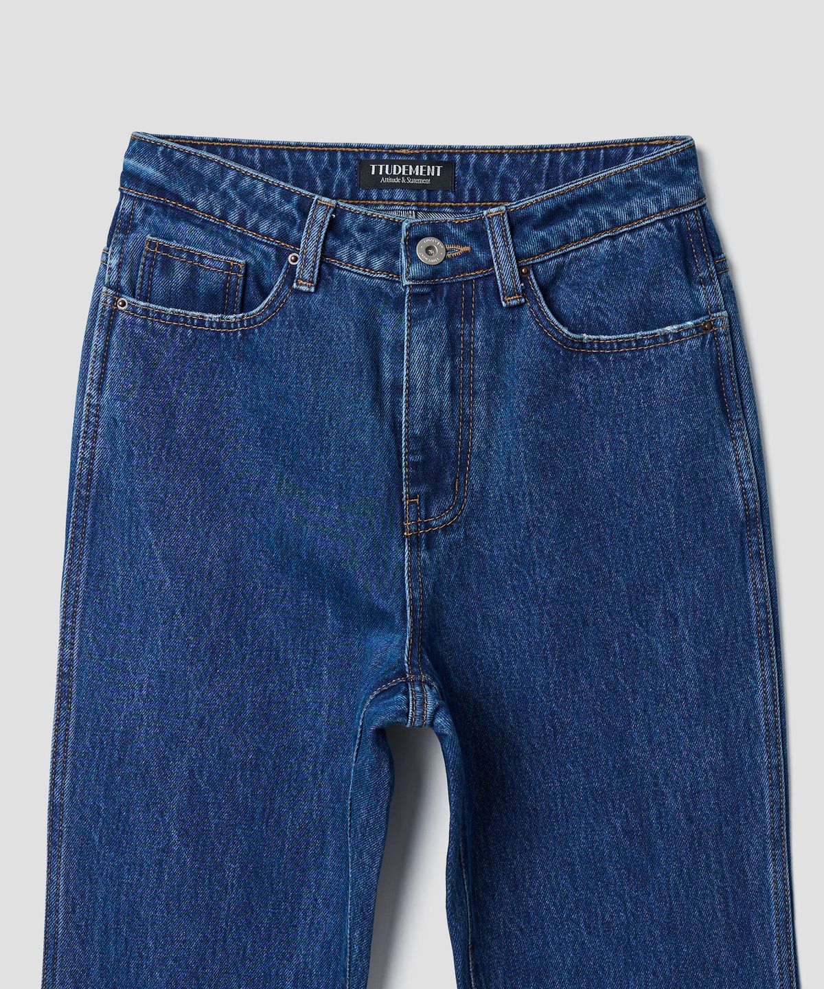 튜드먼트(TTUDEMENT) SLIM STRAIGHT DENIM PANTS_BLUE