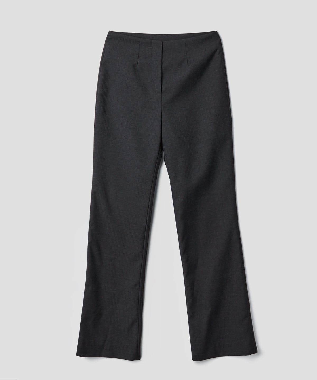 튜드먼트(TTUDEMENT) SLIM-FIT LAYERED SKIRT PANTS_CHARCOAL