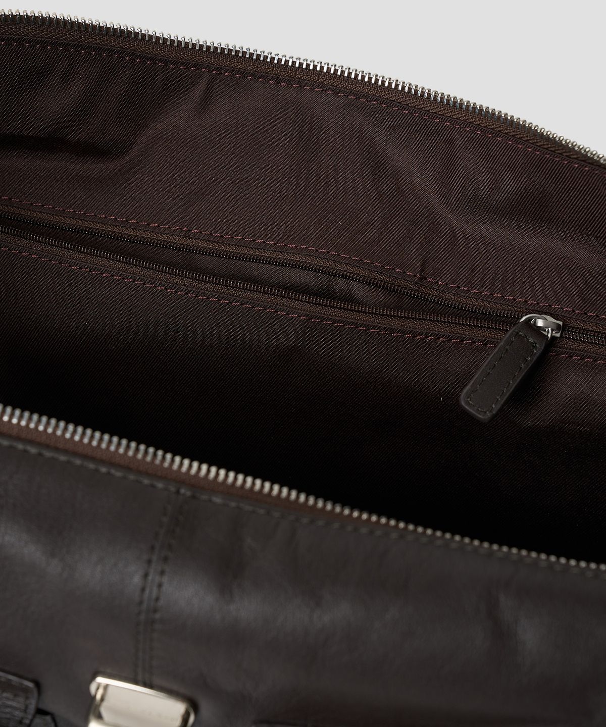 튜드먼트(TTUDEMENT) FLAP POCKET SATCHEL BAG BROWN