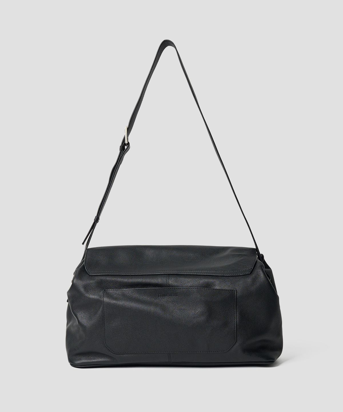 튜드먼트(TTUDEMENT) FLAP POCKET SATCHEL BAG BLACK