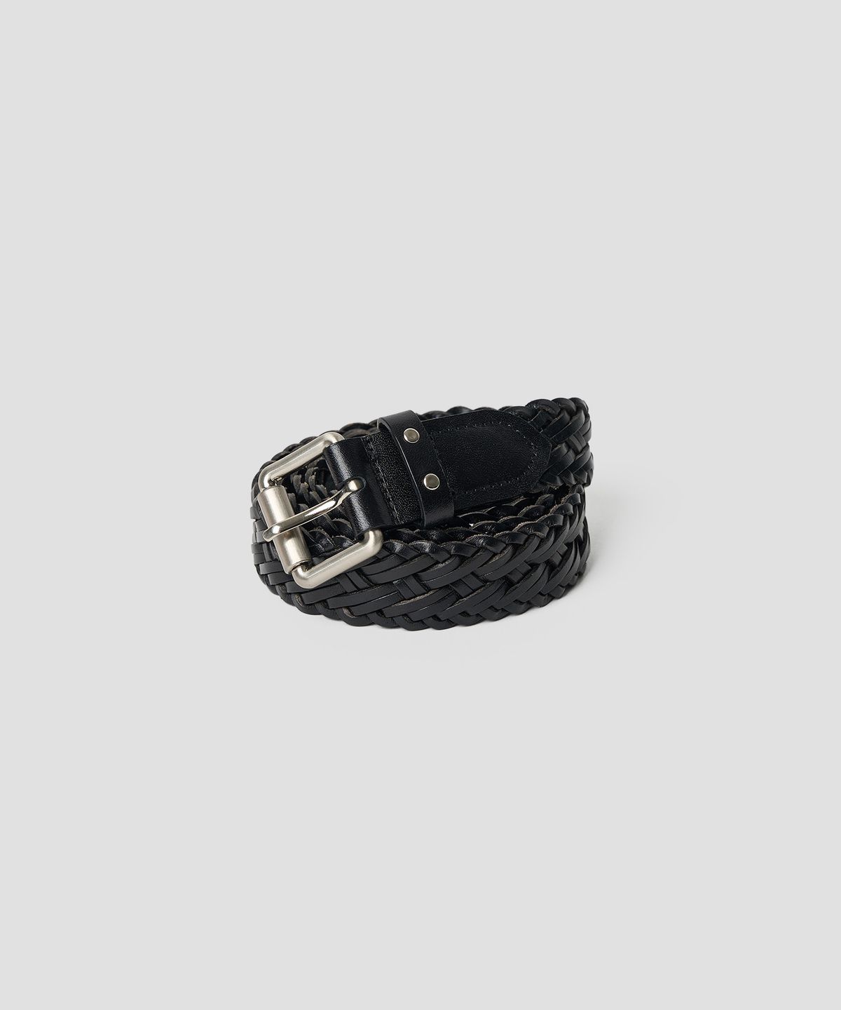 튜드먼트(TTUDEMENT) VINTAGE WEAVING BELT BLACK