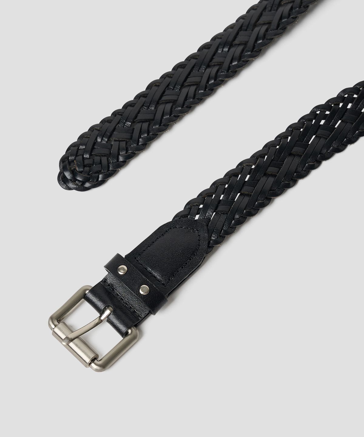 튜드먼트(TTUDEMENT) VINTAGE WEAVING BELT BLACK