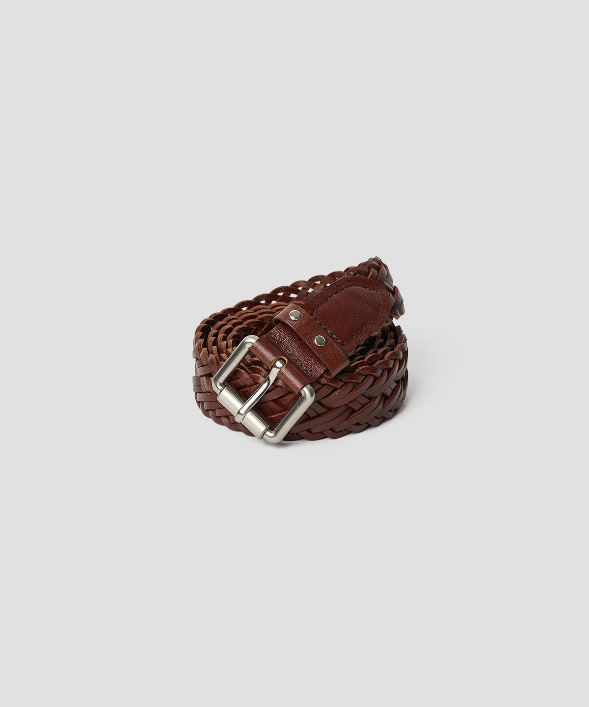 튜드먼트(TTUDEMENT) VINTAGE WEAVING BELT BROWN