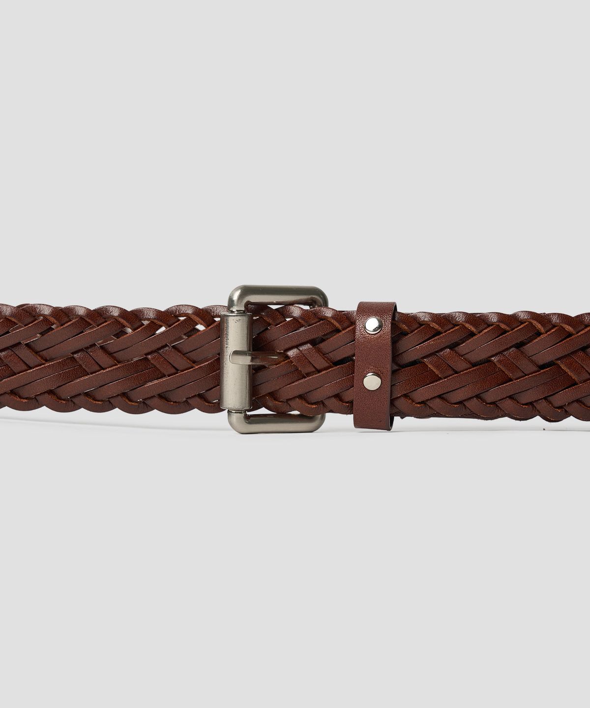 튜드먼트(TTUDEMENT) VINTAGE WEAVING BELT BROWN