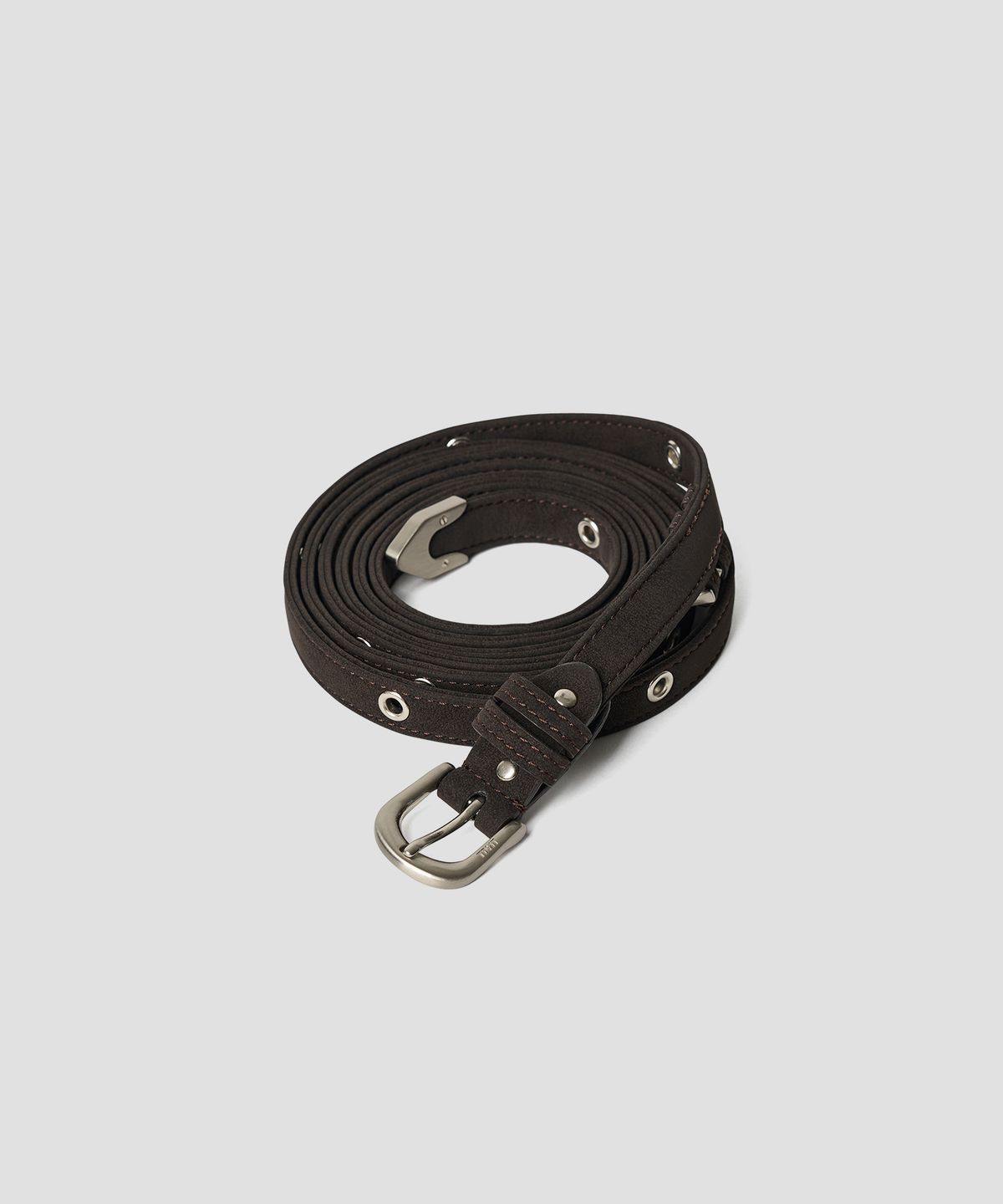 튜드먼트(TTUDEMENT) EYELET LONG BELT BROWN