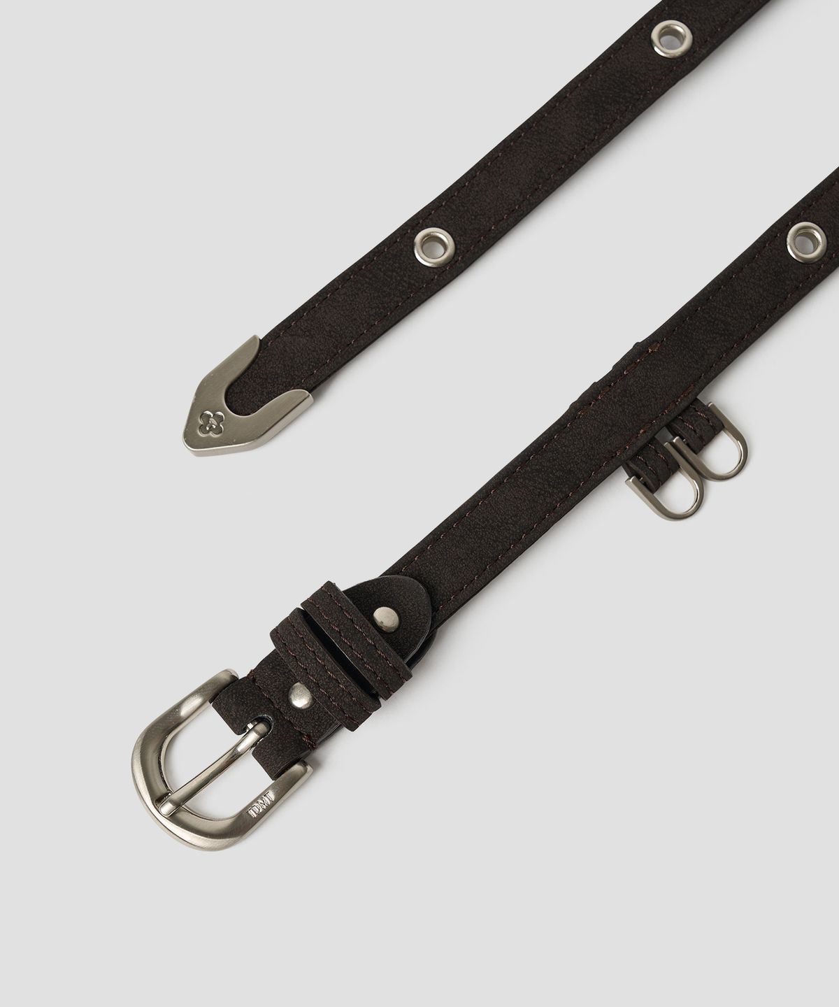 튜드먼트(TTUDEMENT) EYELET LONG BELT BROWN