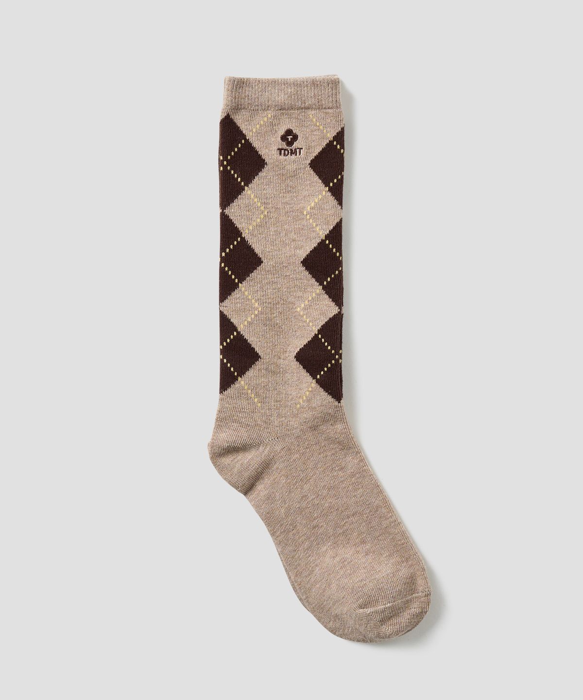 튜드먼트(TTUDEMENT) ARGYLE PATTERN SOCKS BEIGE