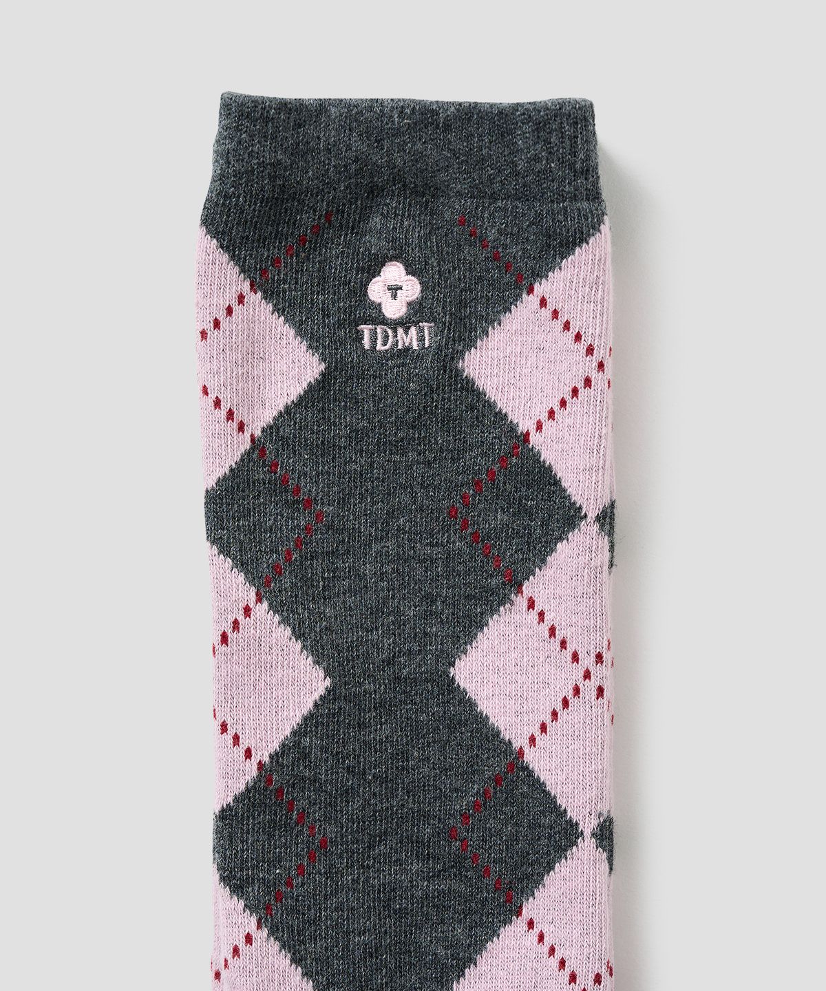 튜드먼트(TTUDEMENT) ARGYLE PATTERN SOCKS CHARCOAL