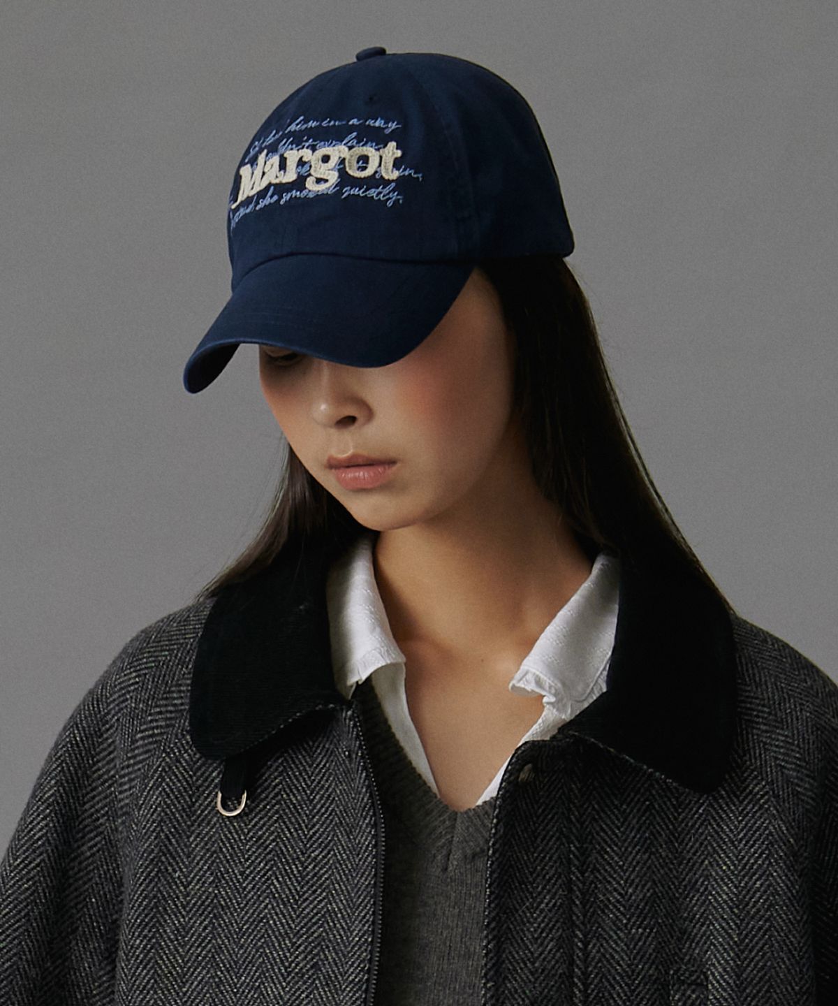 튜드먼트(TTUDEMENT) MARGOT LOGO BALLCAP NAVY