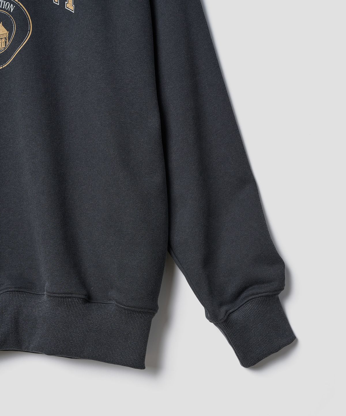 튜드먼트(TTUDEMENT) VINTAGE OVERFIT GRAPHIC SWEATSHIRT_CHARCOAL