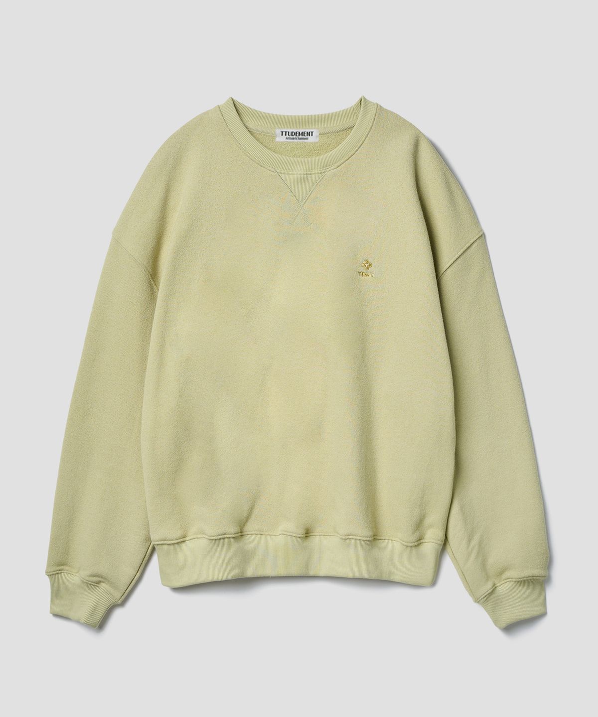 튜드먼트(TTUDEMENT) CLOVER BOUCLE SWEATSHIRT APPLE GREEN