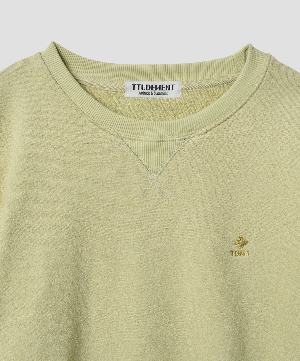 튜드먼트(TTUDEMENT) CLOVER BOUCLE SWEATSHIRT APPLE GREEN