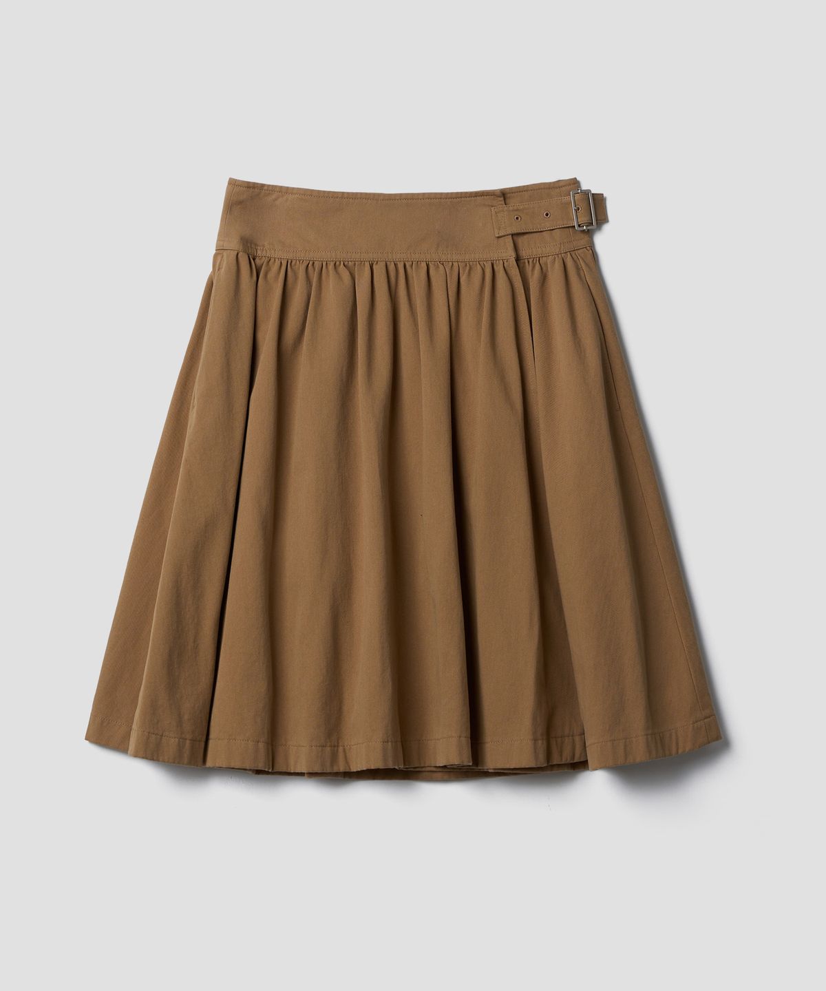 튜드먼트(TTUDEMENT) A-LINE FLARED WRAP SKIRT_BEIGE