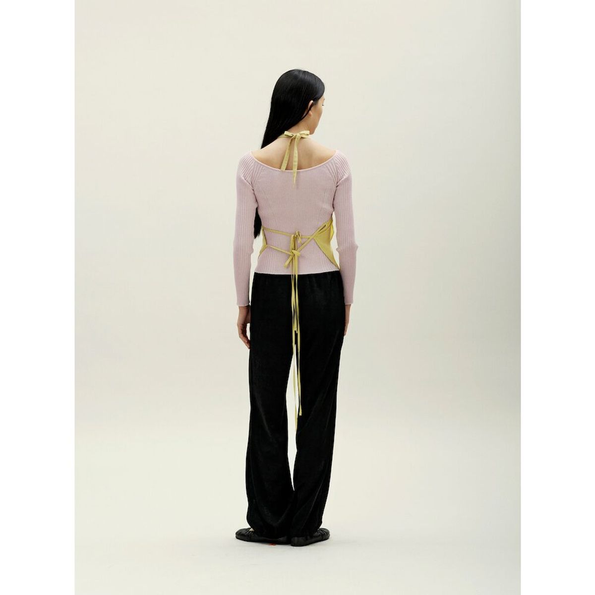 앙개(ANGGAE) Tulip Layering Top   Lemon