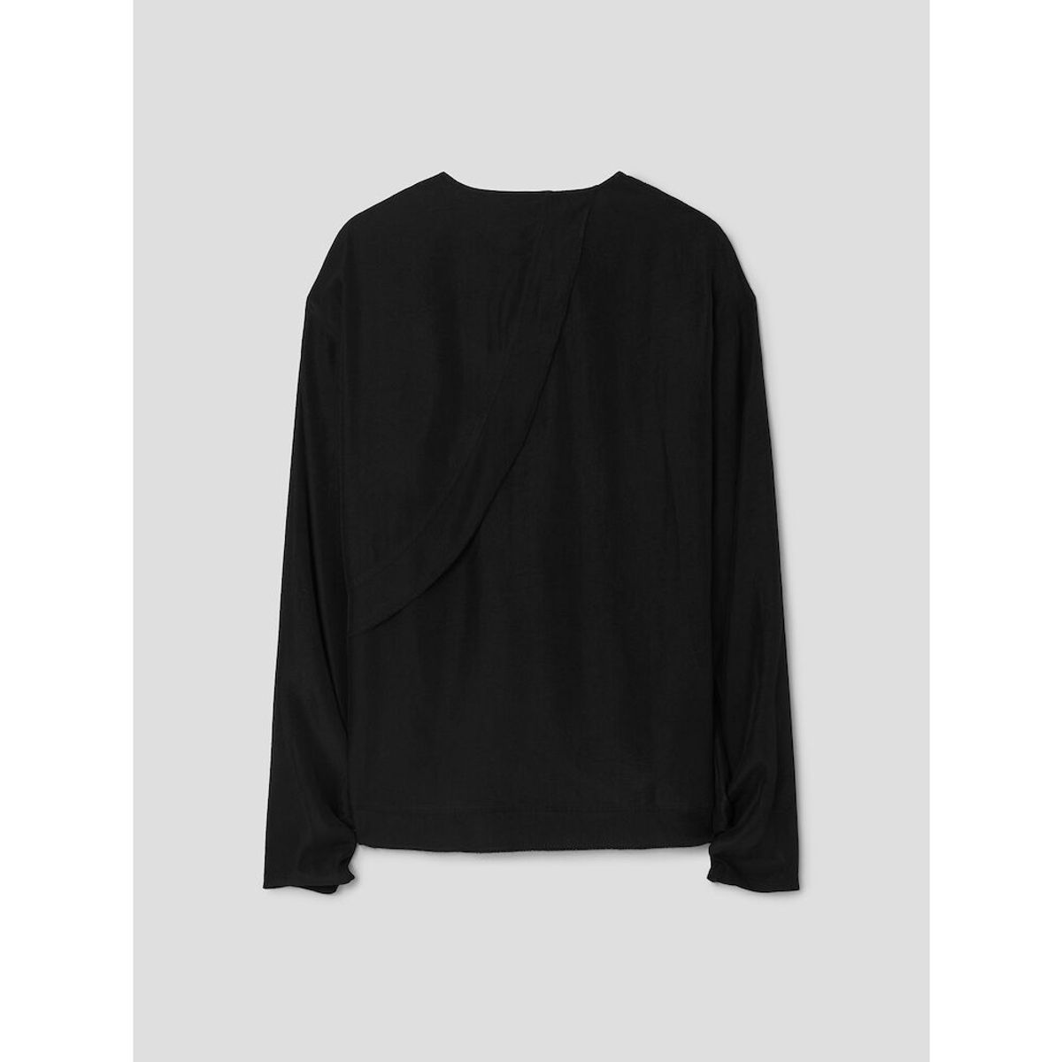 앙개(ANGGAE) Tulip Crop Blouse   Black