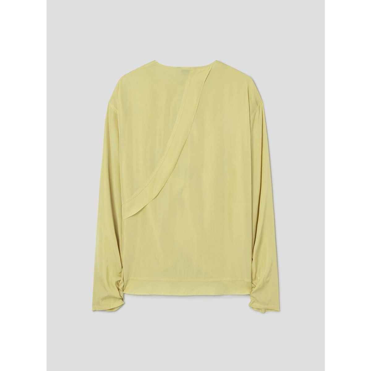 앙개(ANGGAE) Tulip Crop Blouse   Lemon