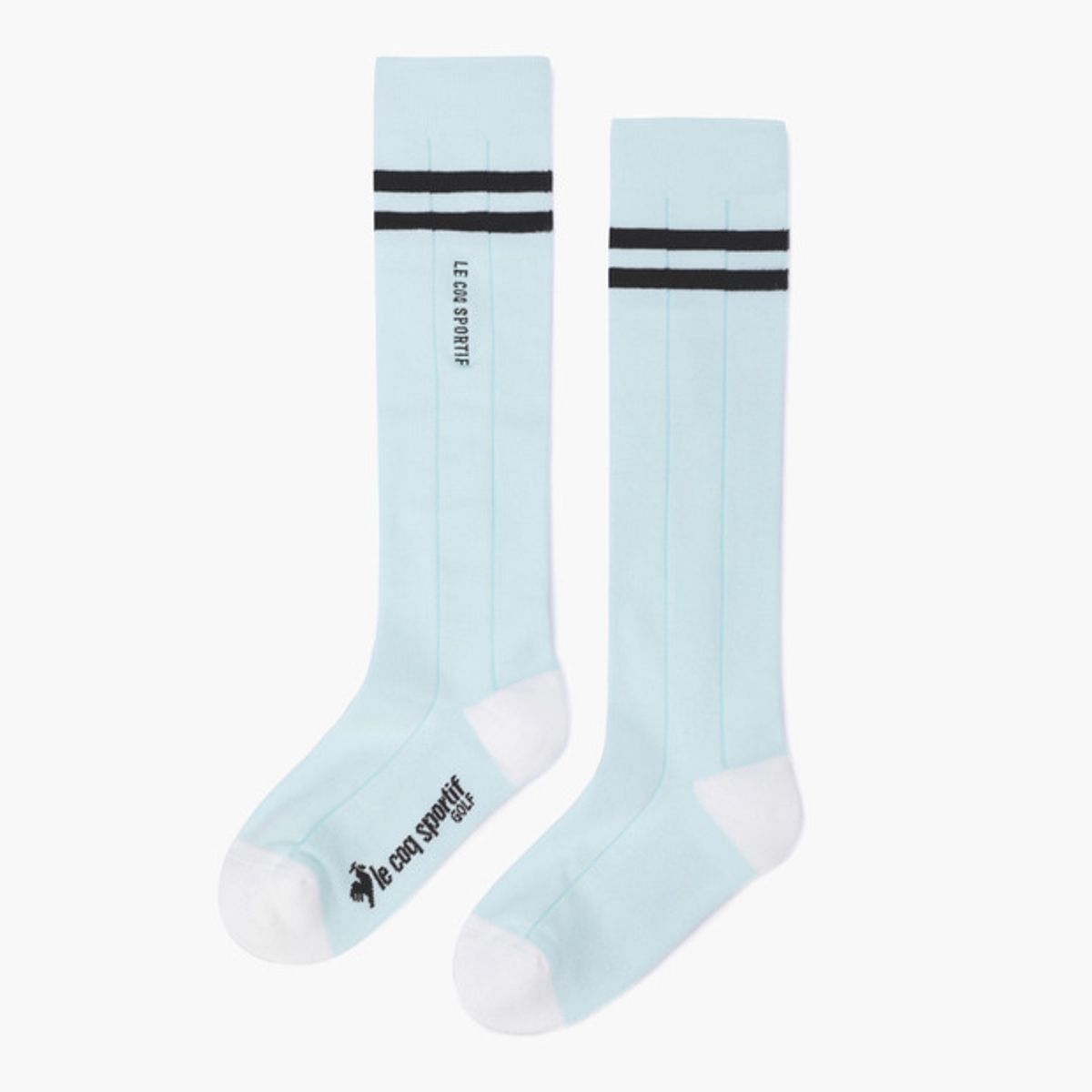 르꼬끄 골프(LECOQ GOLF) 여성 컬러배색 골지 니삭스 (GQ322LKS83)