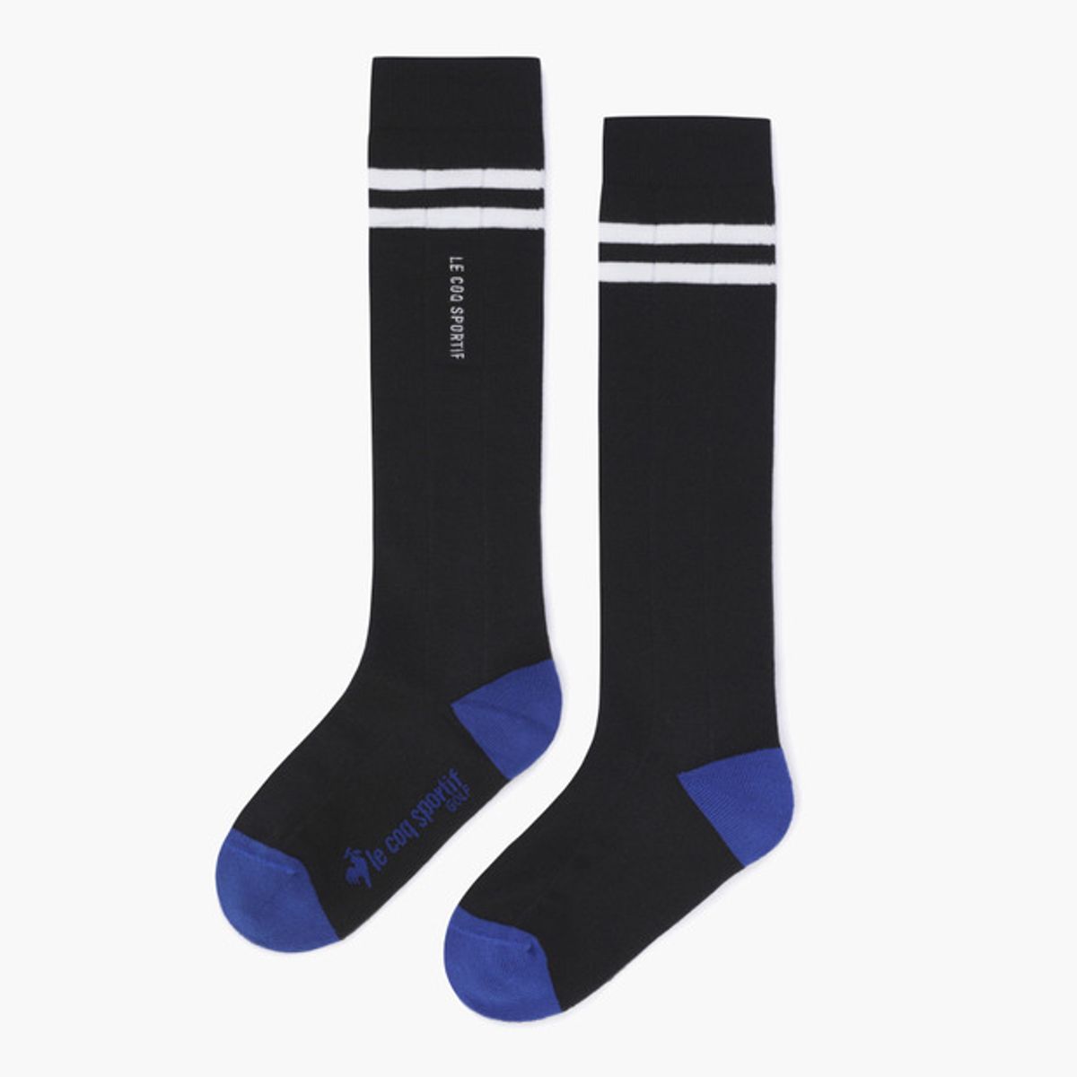 르꼬끄 골프(LECOQ GOLF) 여성 컬러배색 골지 니삭스 (GQ322LKS83)