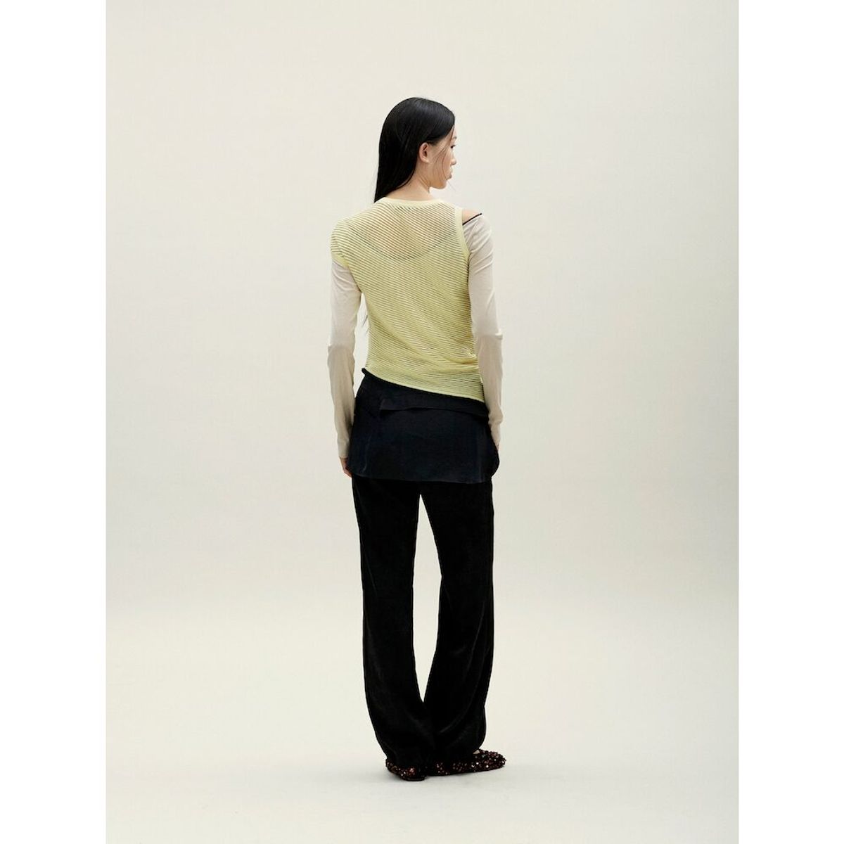 앙개(ANGGAE) Unbalanced Twill Knit   Lemon