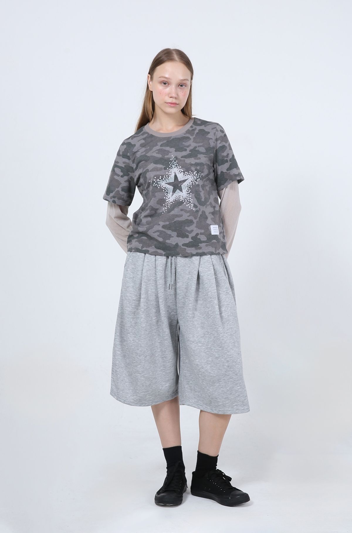 언어더컬러(ANOTHER COLOR) Camo Layered T-Shirt