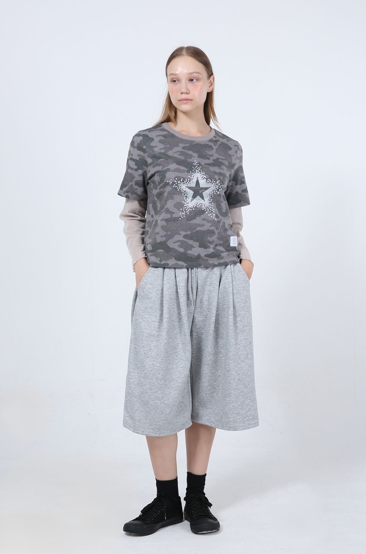 언어더컬러(ANOTHER COLOR) Camo Layered T-Shirt
