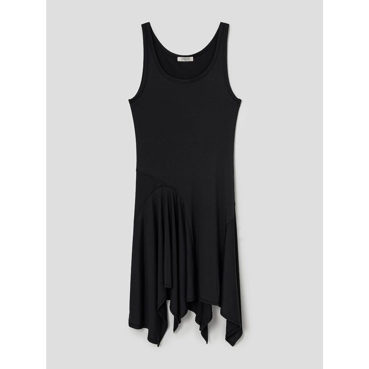 앙개(ANGGAE) Petal Jersey Dress   Black