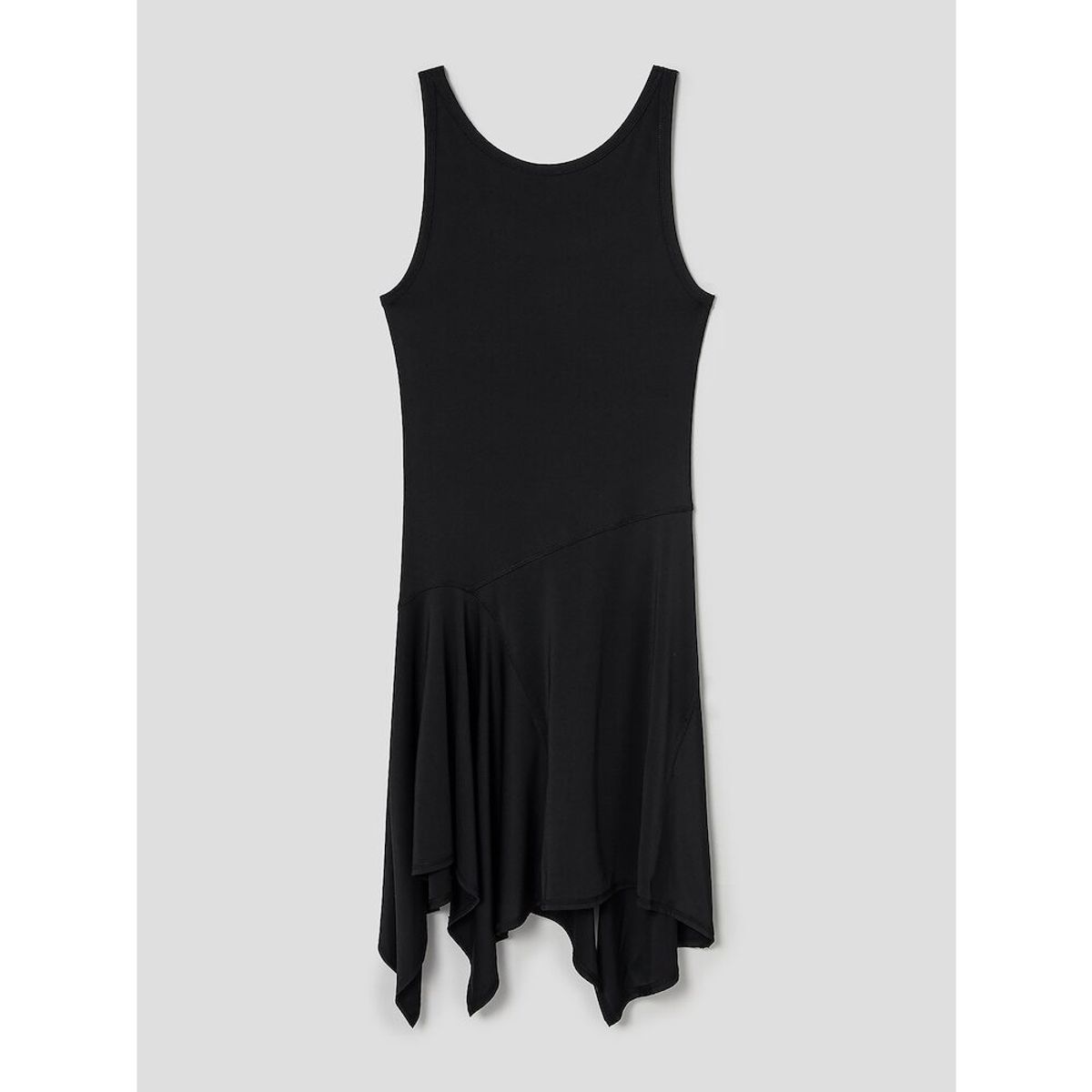 앙개(ANGGAE) Petal Jersey Dress   Black