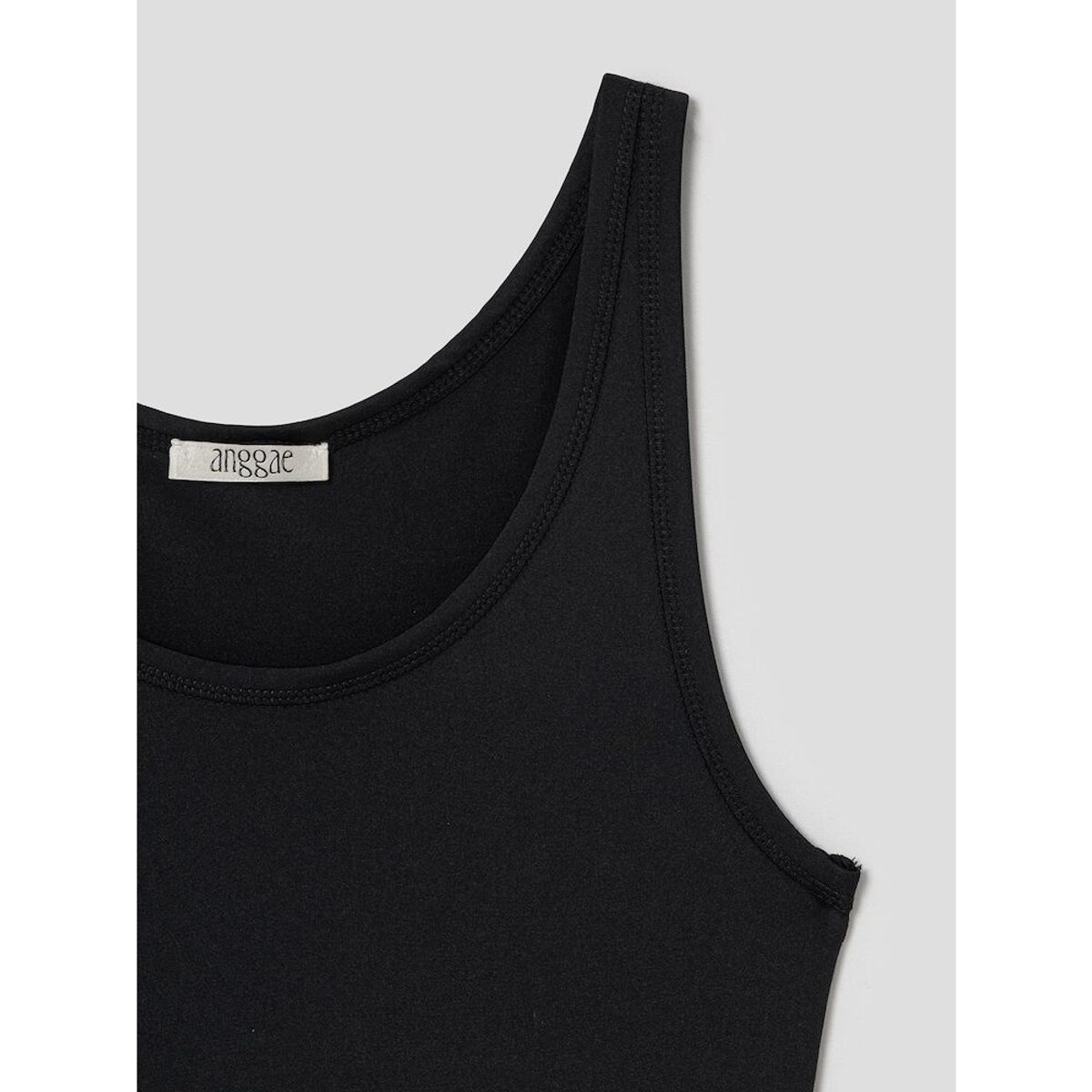 앙개(ANGGAE) Petal Jersey Dress   Black