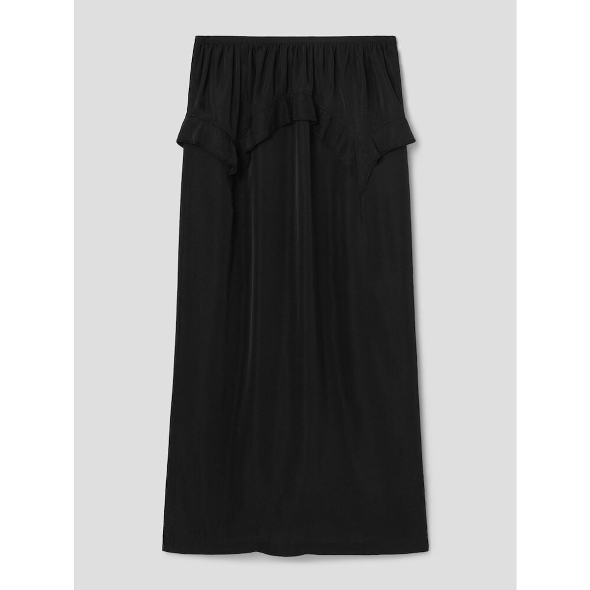 앙개(ANGGAE) Tulip Long Skirt  Black