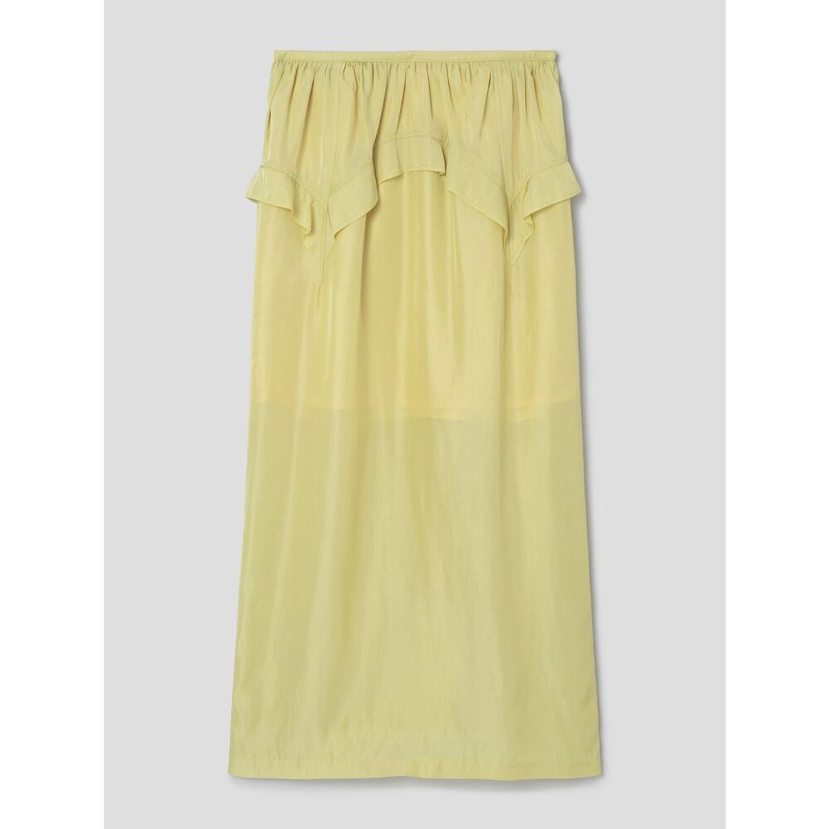 앙개(ANGGAE) Tulip Long Skirt  Lemon