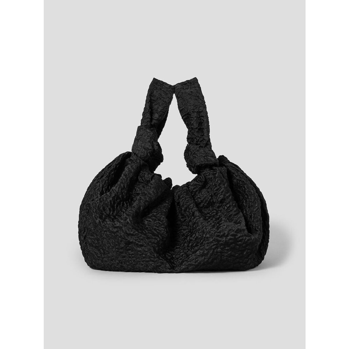 앙개(ANGGAE) Jacquard Knot Bag  Black