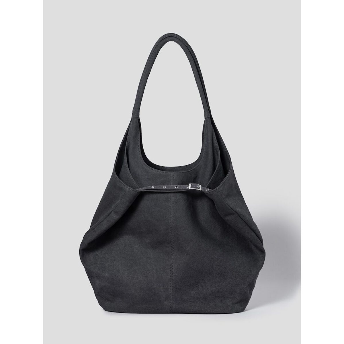 앙개(ANGGAE) Washed Canvas Big Shoulder  Bag  Grey