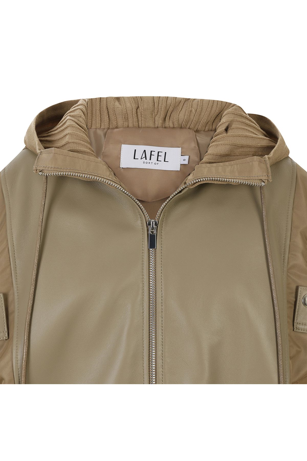 라펠 소로브(LAFELSORTOF) 쇼트 캐주얼 램스킨 레더 재킷