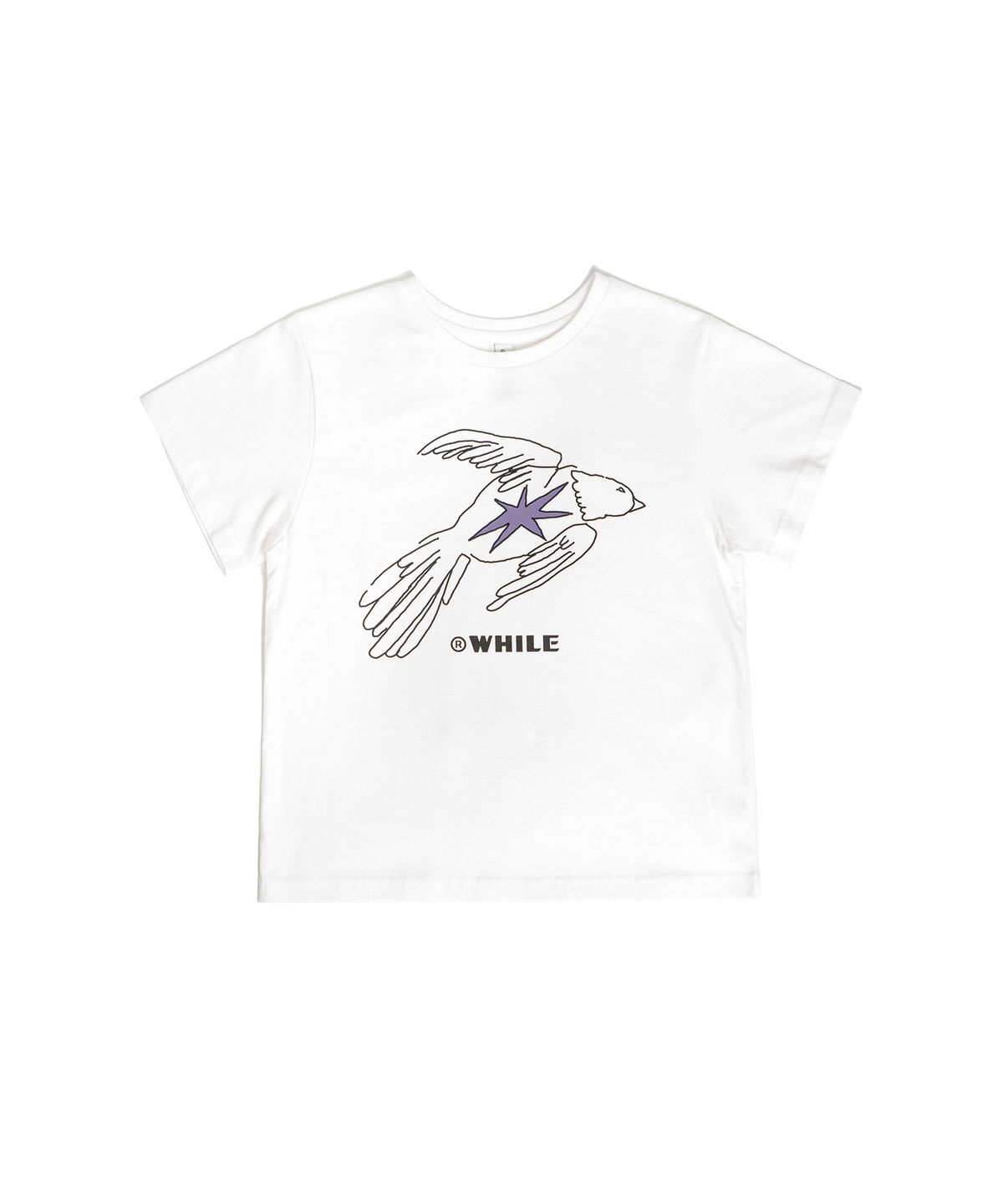 와일(WHILE) 와일 클라이밍 여자크롭티 새 그래픽티셔츠 반팔 (WHITE)